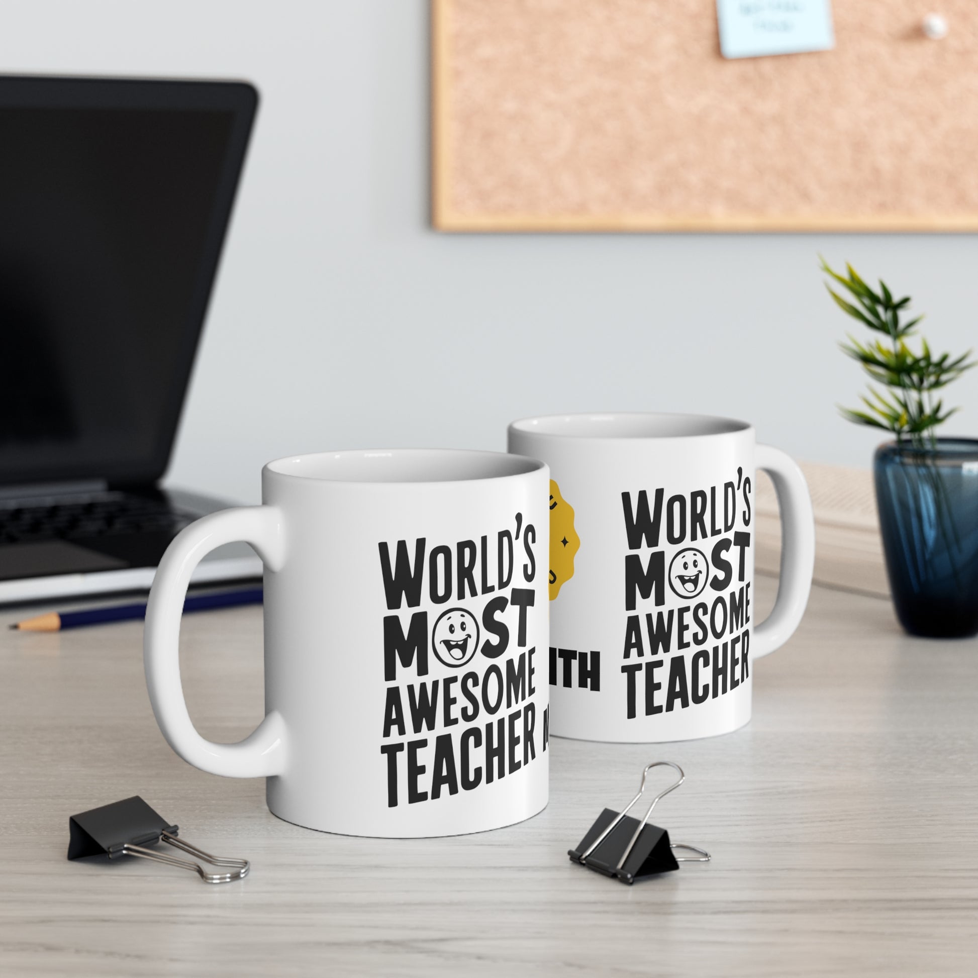 context view Personalised World's Most Awesome Teacher Mug