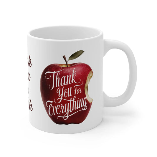 right Personalised Apple Teachers Thank You Mug