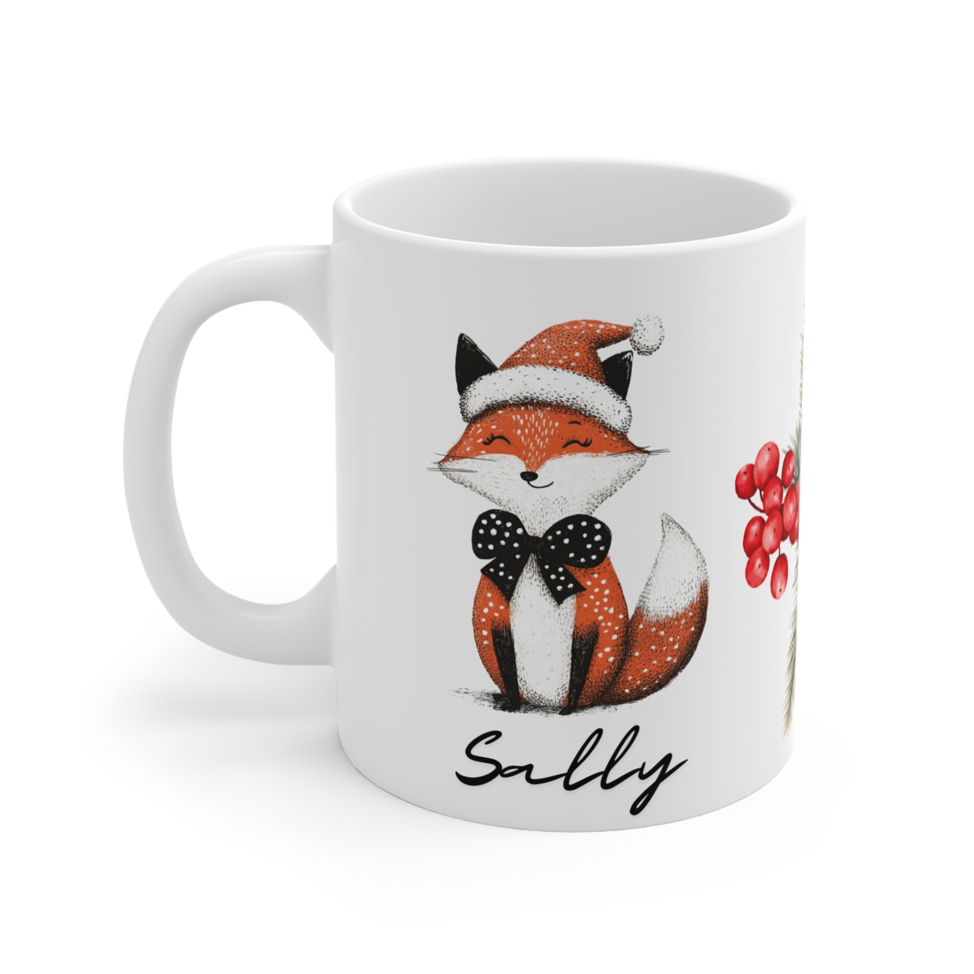 Personalised The Winter Fox Christmas Mug right