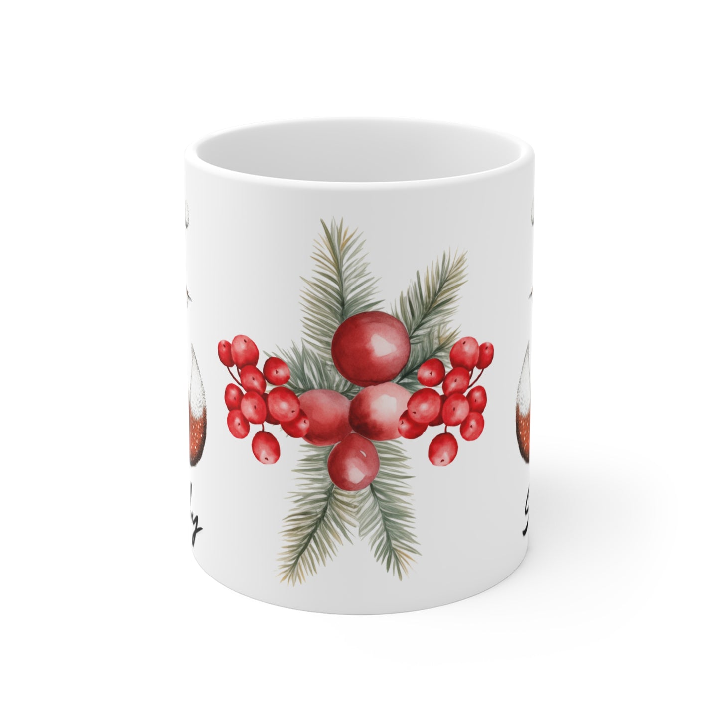 Personalised The Winter Fox Christmas Mug front