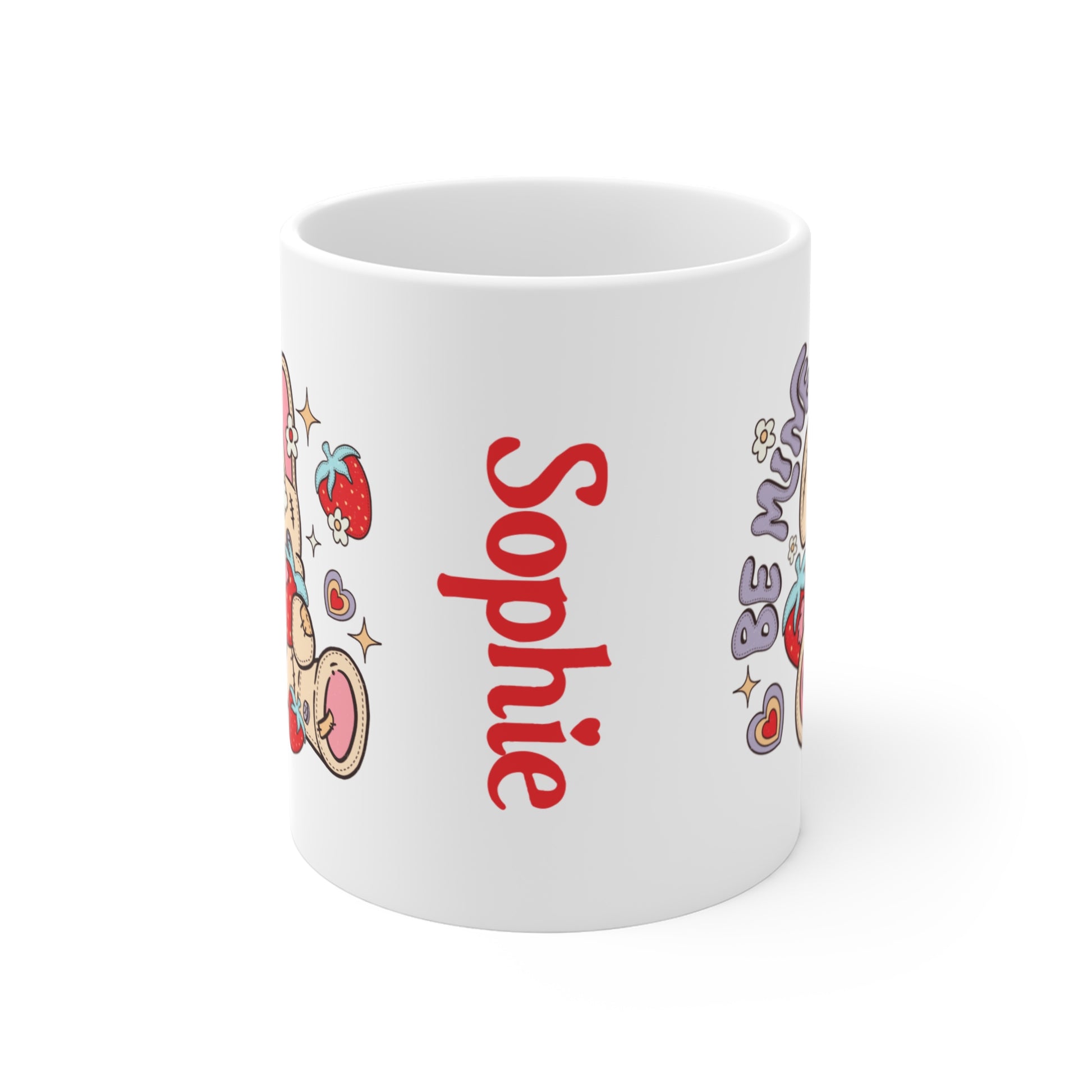 front Personalised Valentines Day Gift Mug Be Mine Bear