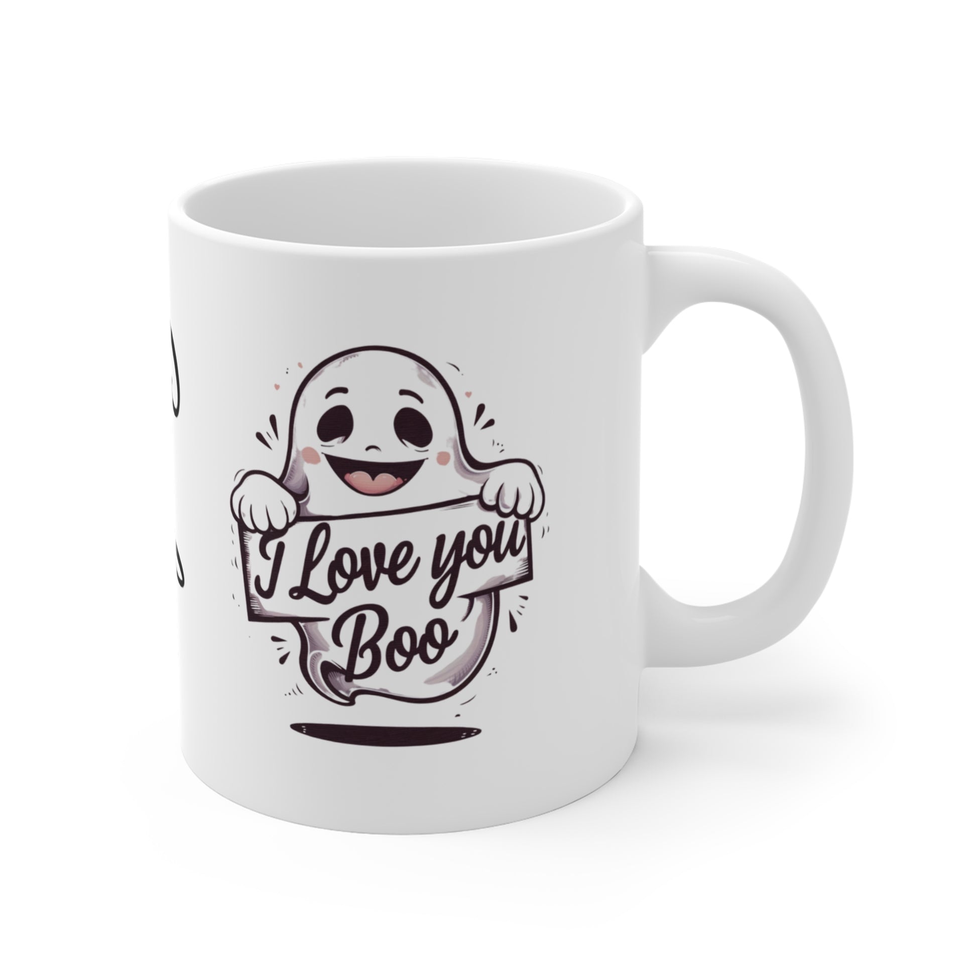 right Personalised Valentines Day Gift Mug I Love You Boo Ghost