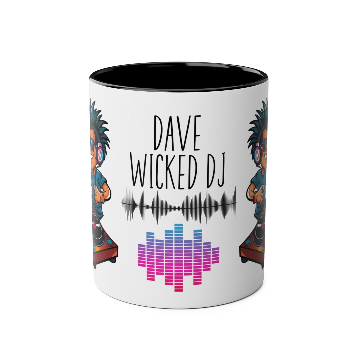 Front Personalised Wicked DJ Disc Jokey Hobbies Mug