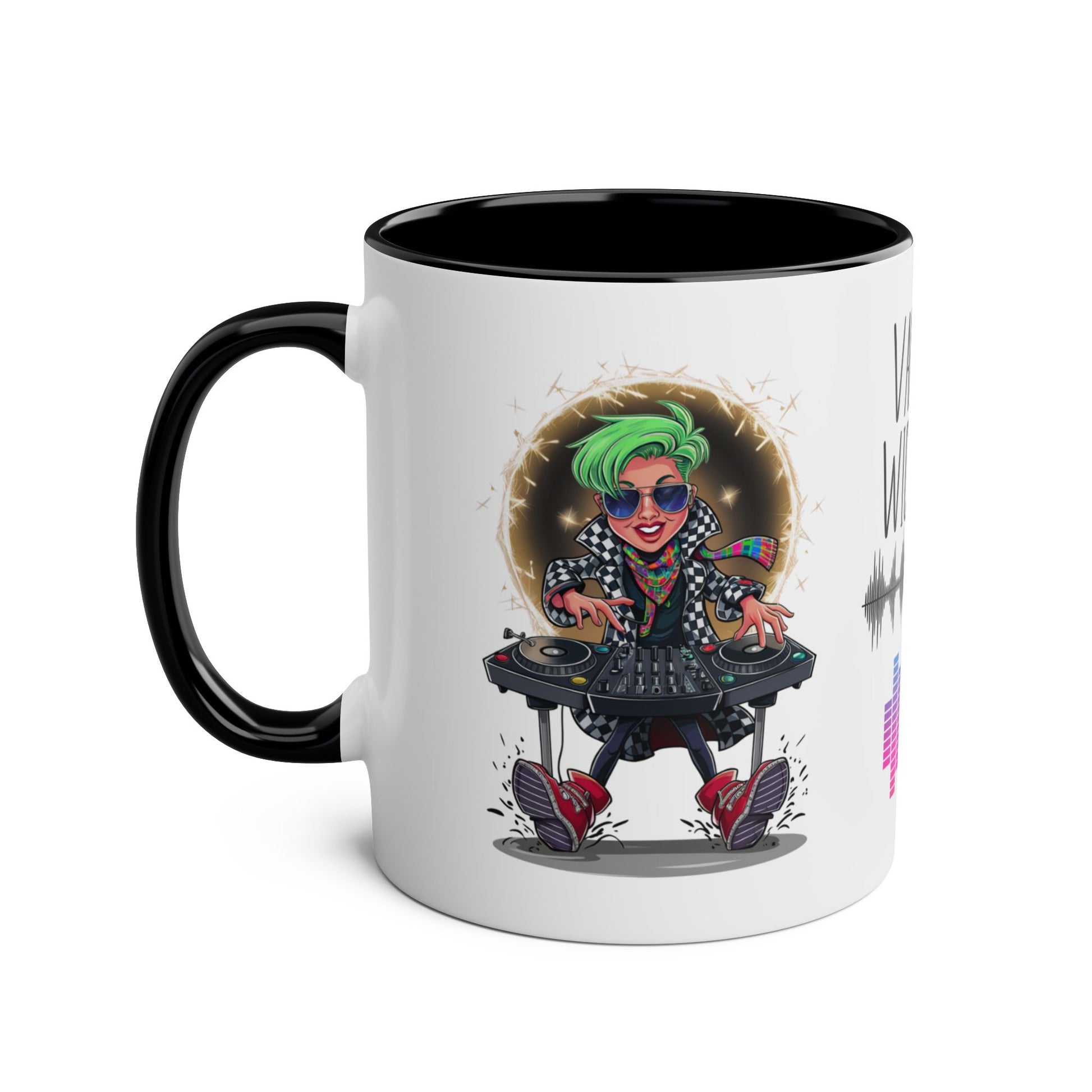 Left Personalised Wicked Female DJ Disc Jokey Hobbies Mug