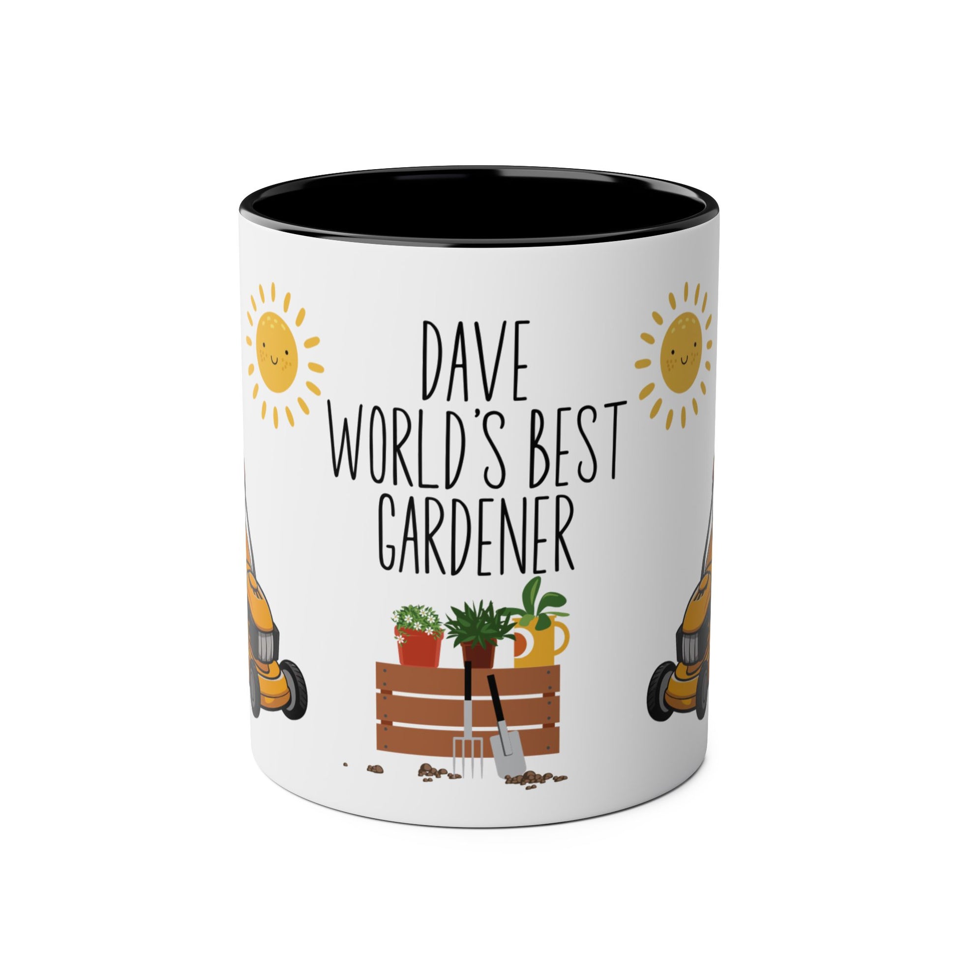 Front Personalised World's Best Gardener Hobbies Mug