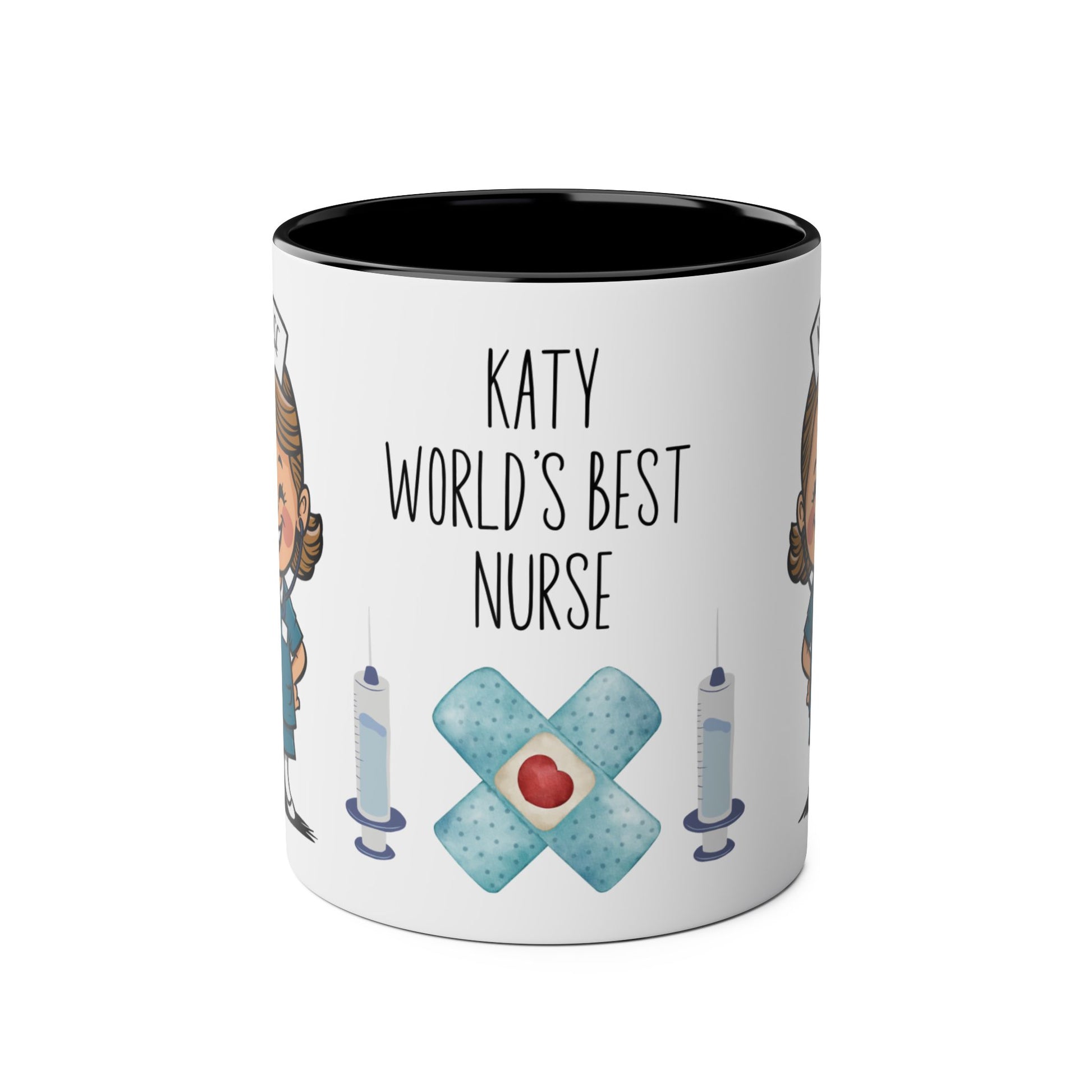 Front Personalised World's Best Nurse Mug