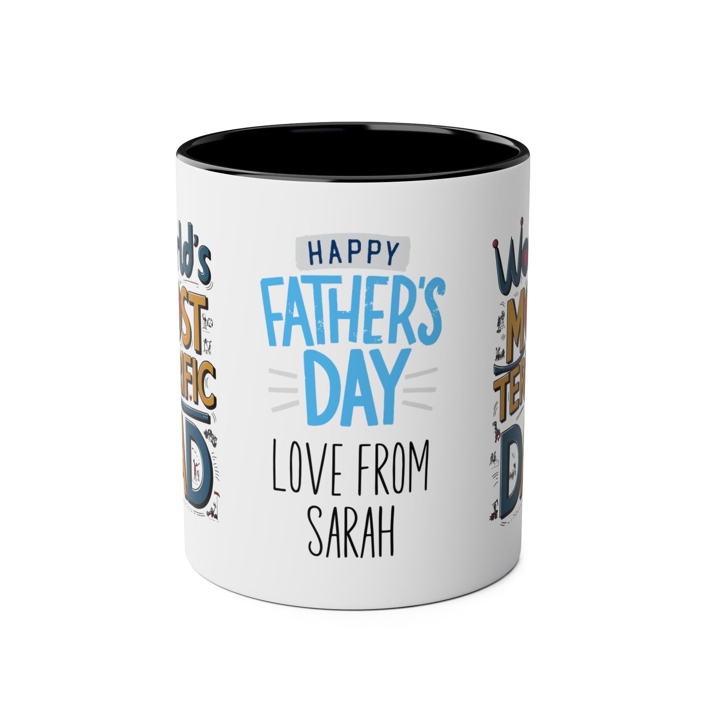 Front Personalised World's Most Terrific Dad Mug