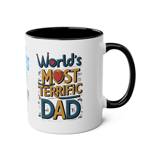 Right Personalised World's Most Terrific Dad Mug