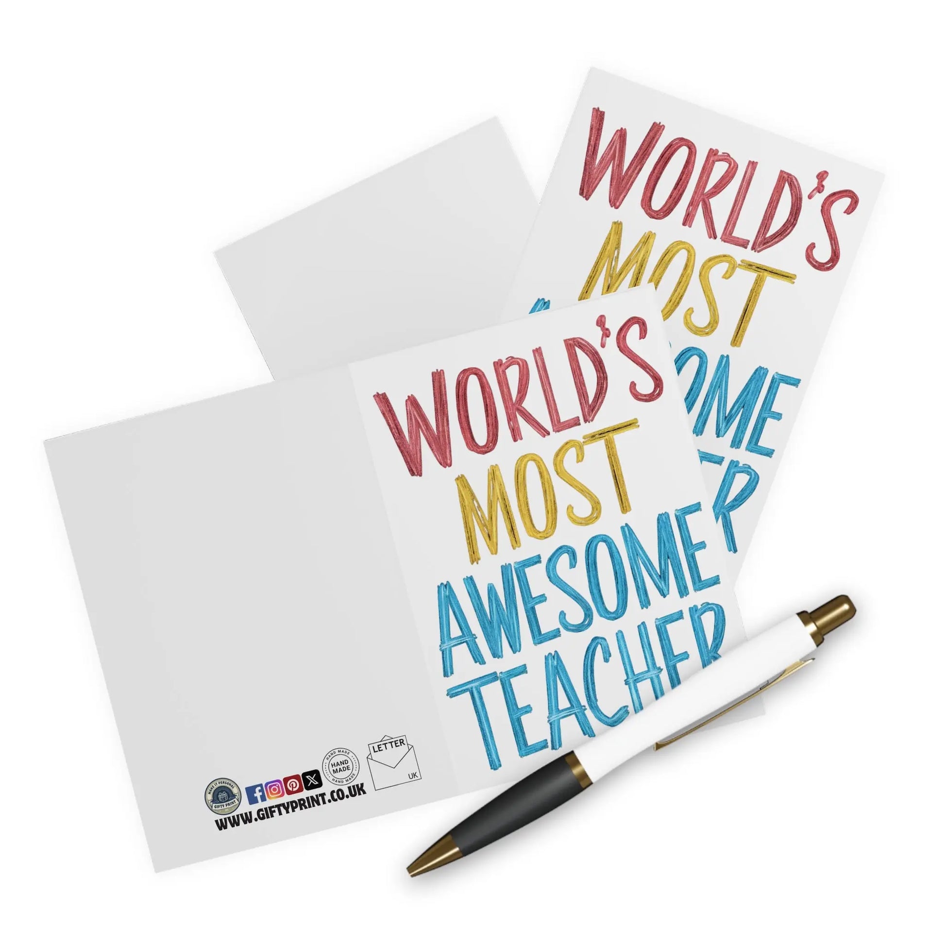 context World's Most Awesome Teacher Card