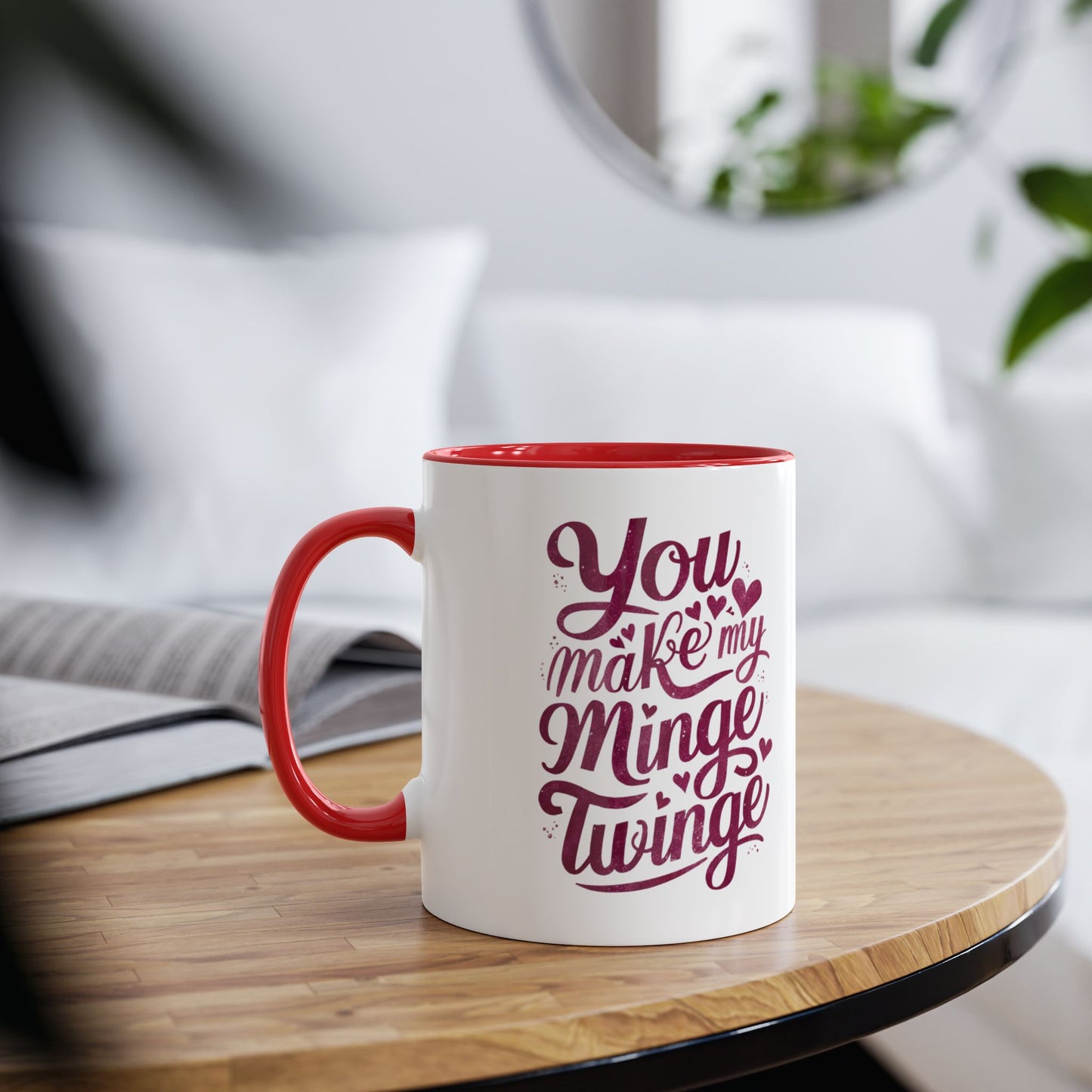 Context Personalised You Make My Minge Twinge Valentines Day Mug