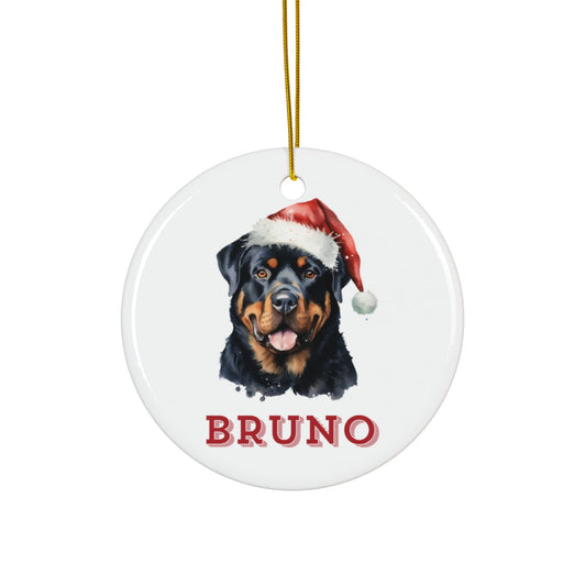 Personalised rottweiler Christmas Tree Bauble