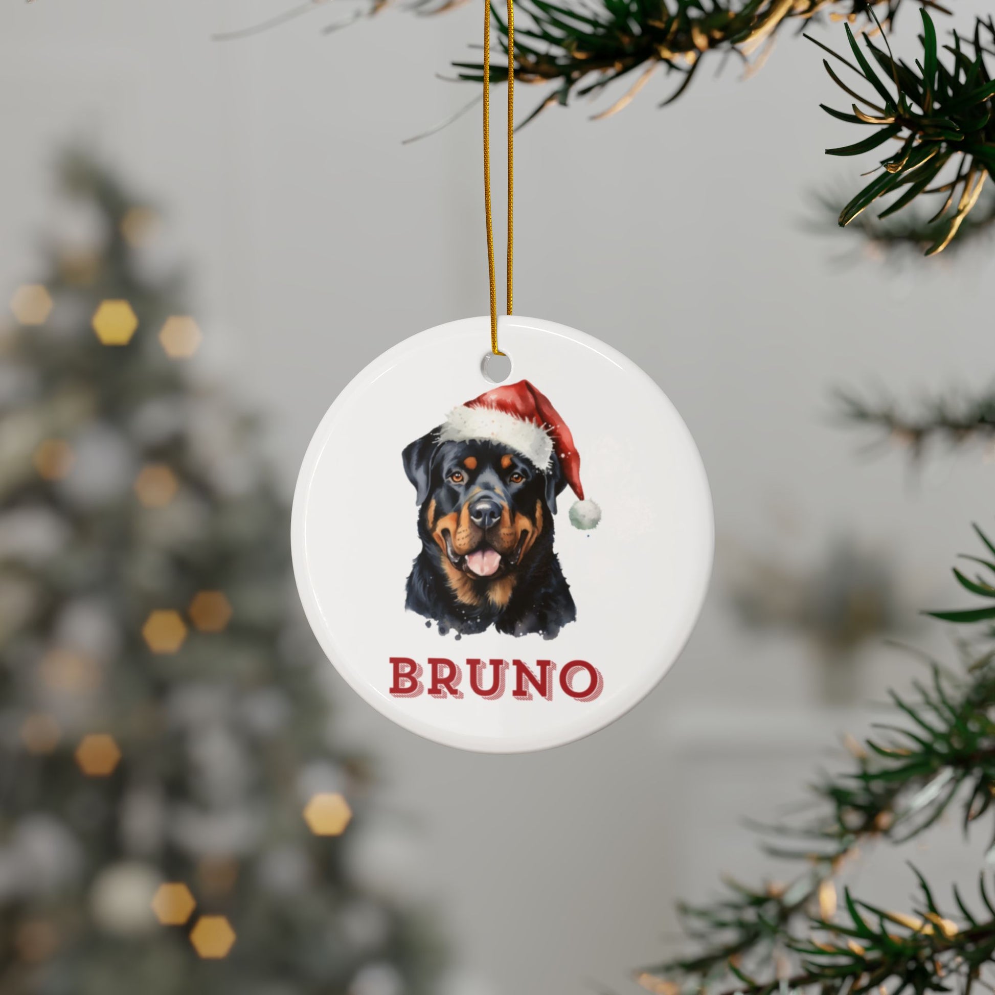 Tree Personalised rottweiler Christmas Tree Bauble