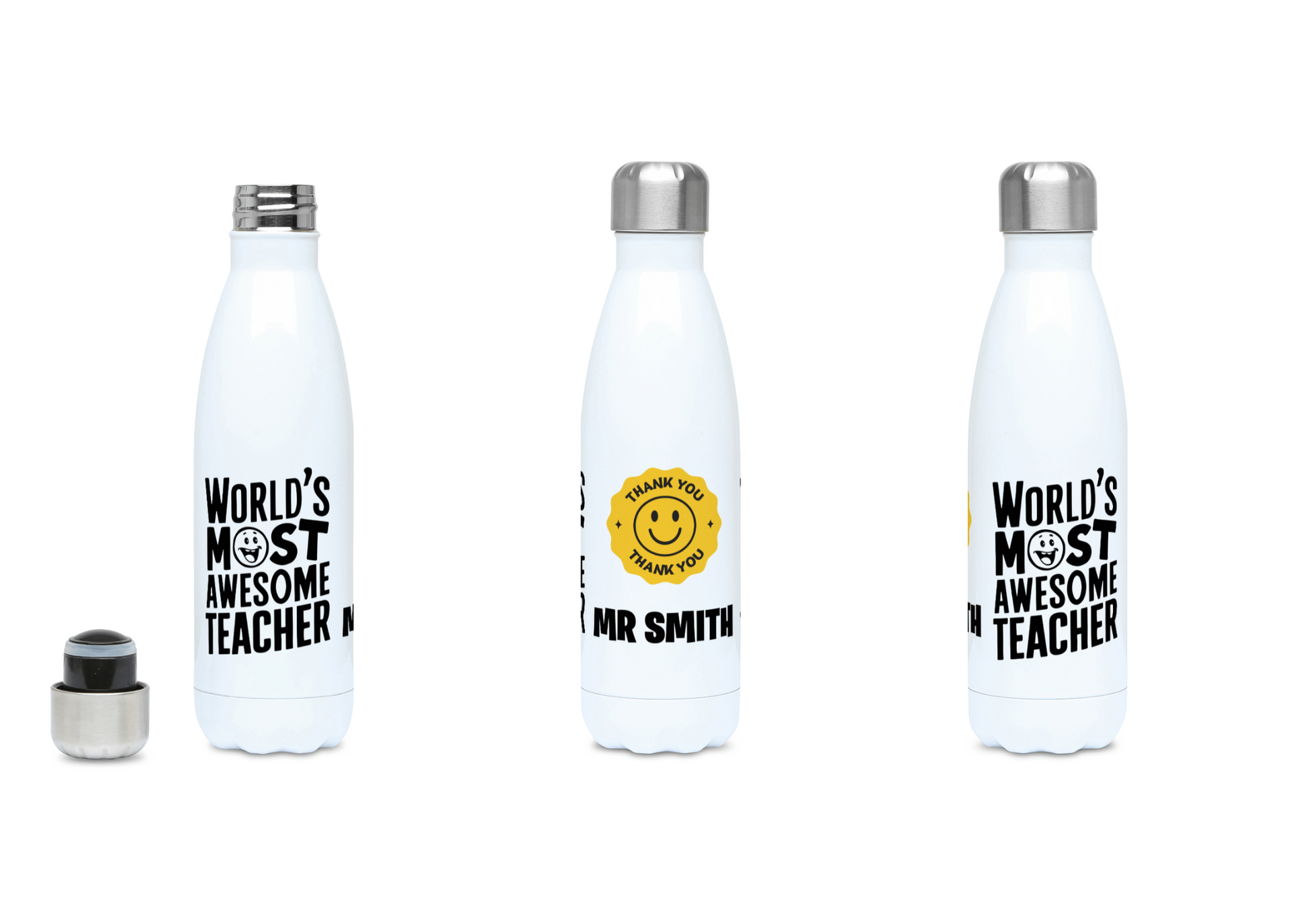 Personalised World's Most Awesome Teacher Water Bottle