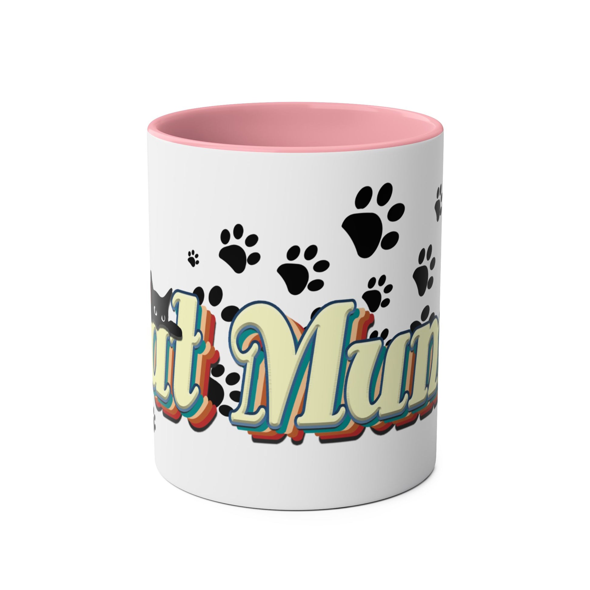 Front Pink Cat Mum Mug Super Cute Cat Mum