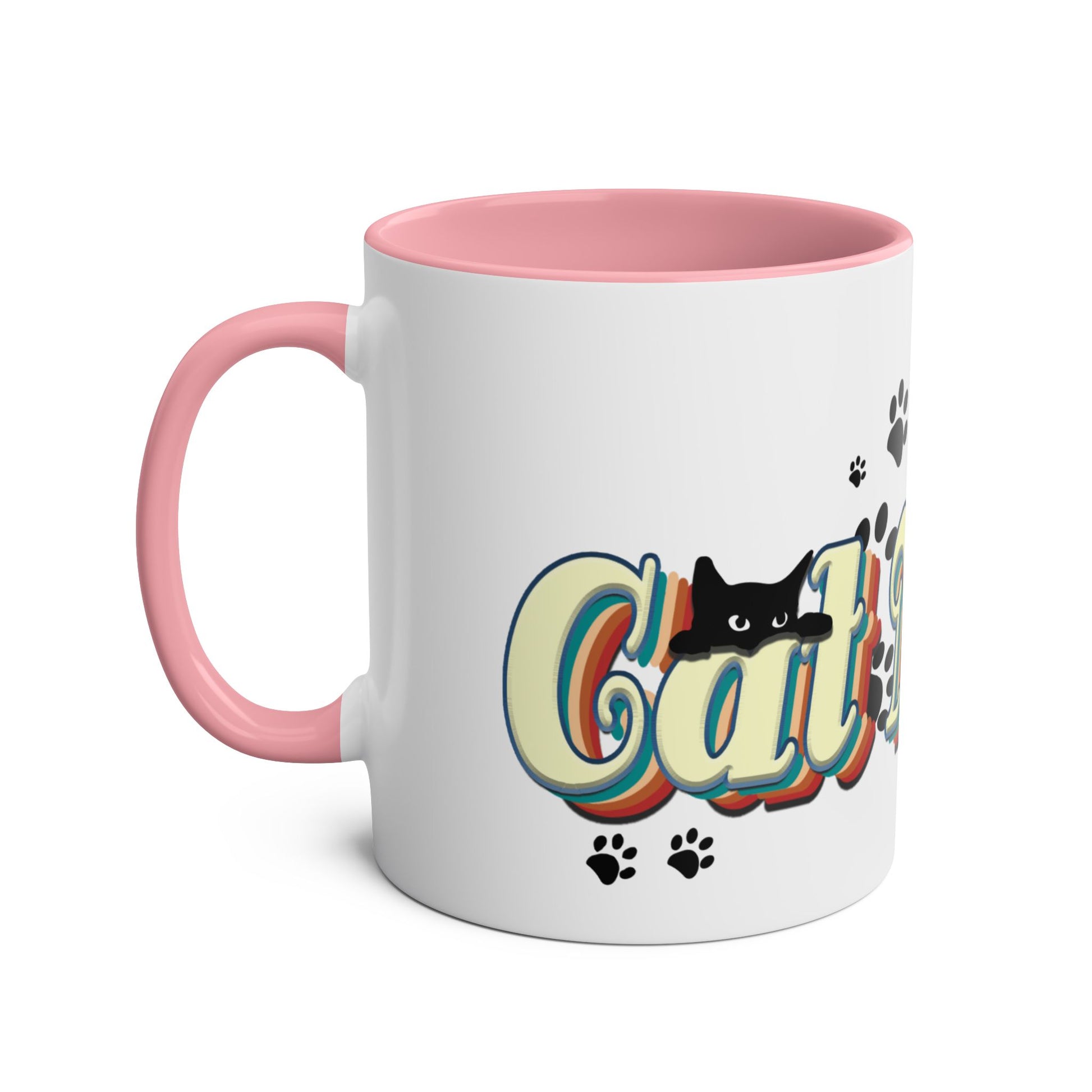 Left Pink Cat Mum Mug Super Cute Cat Mum