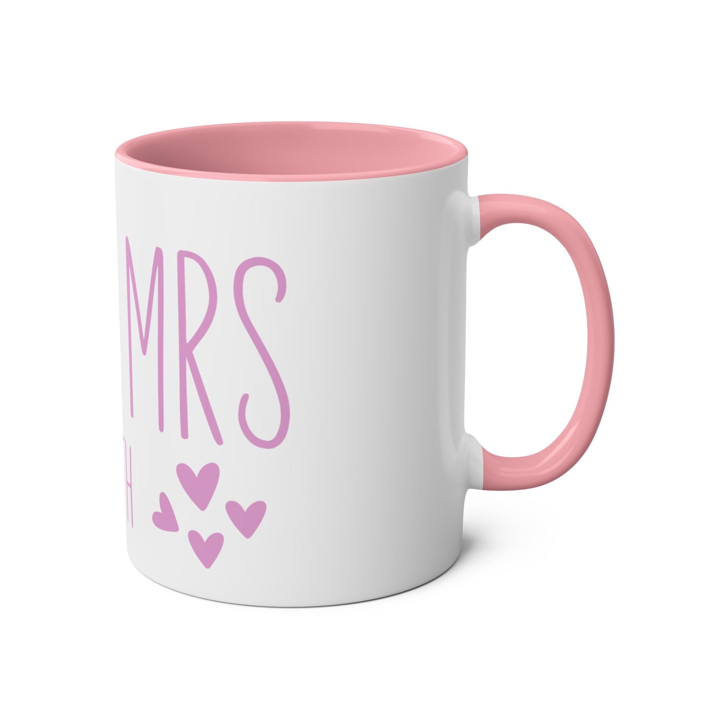 Right Personalised Mrs & Mrs Pink Gay Wedding Gift Mugs