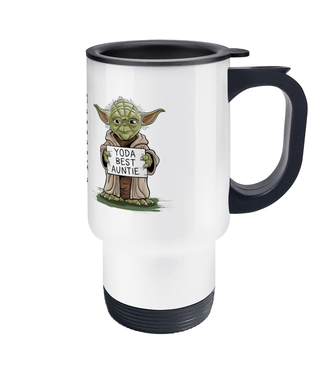 Right Personalised Yoda Best Auntie Travel Coffee Mug