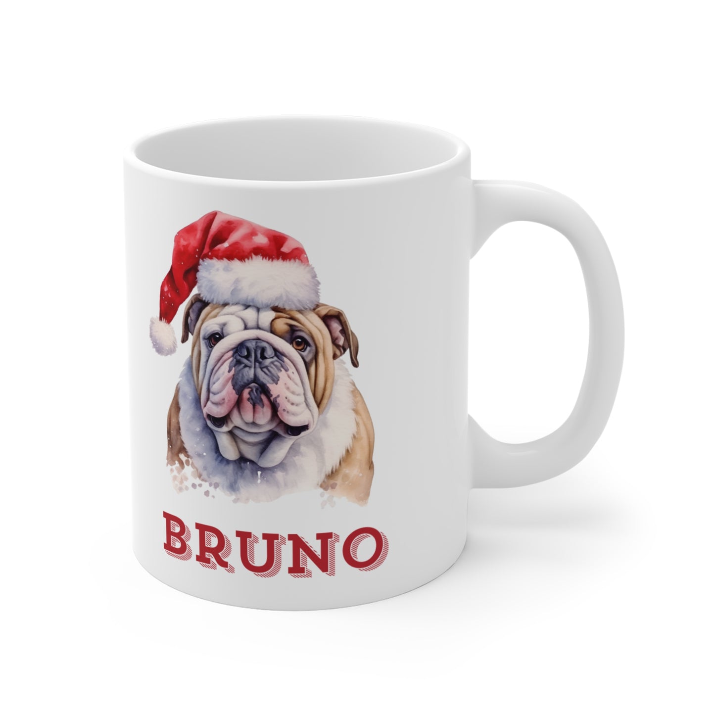 Right Personalised Dog Lovers Bulldog Christmas Gift Mug