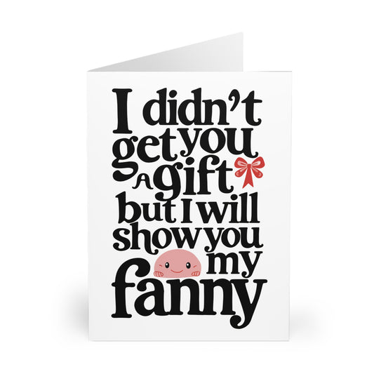 Front Rude Birthday Card Didn't Get You A Gift But I Will Show You My Fanny