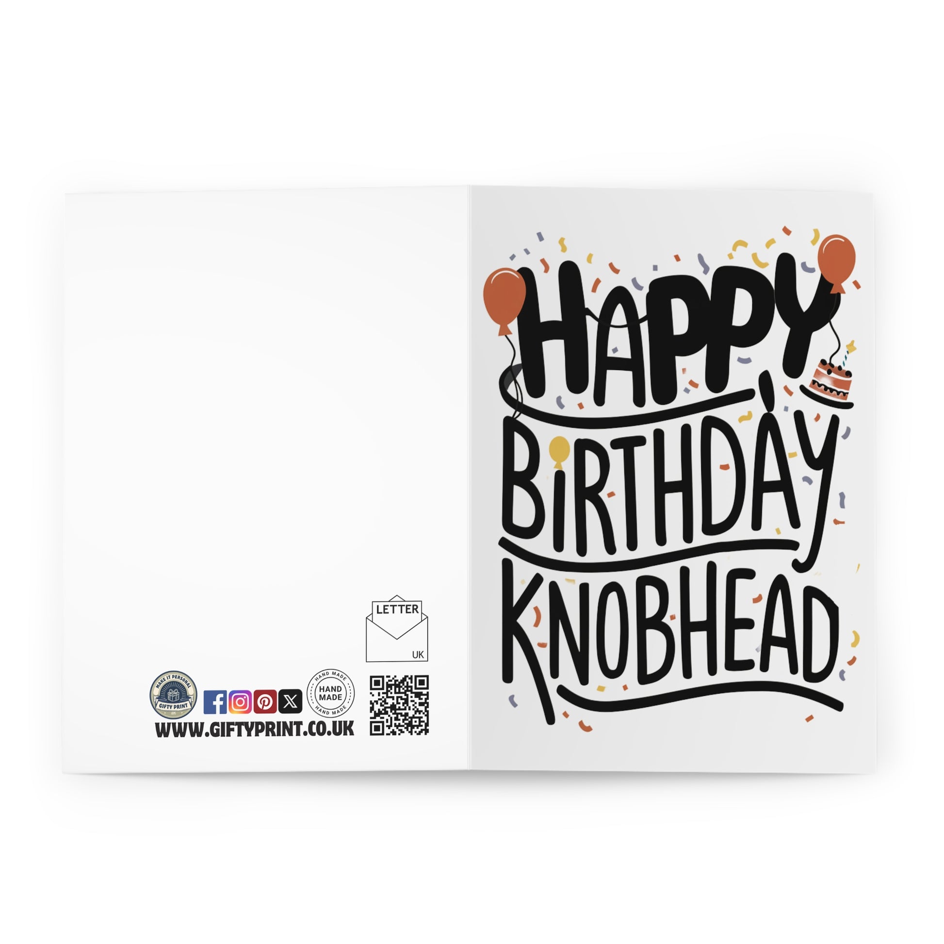 Open Rude Birthday Card Happy Birthday Knobhead