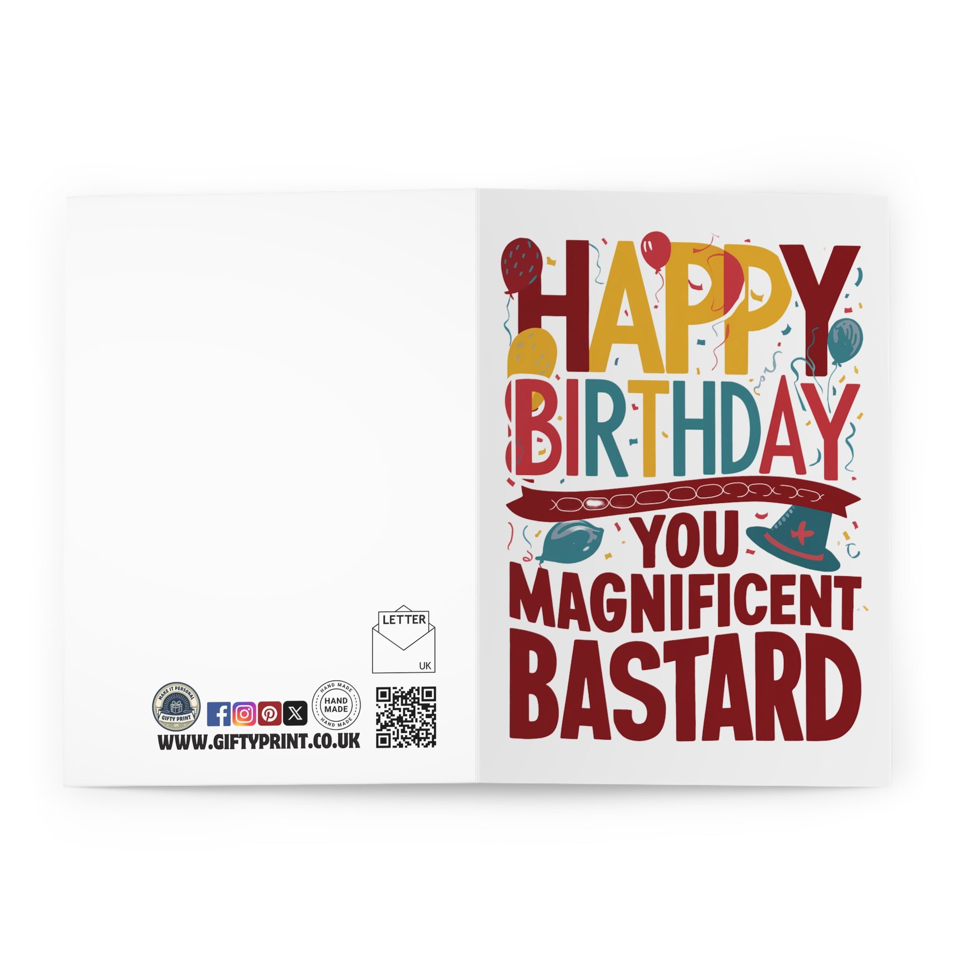 Open Rude Birthday Card Happy Birthday You Magnificent Bastard