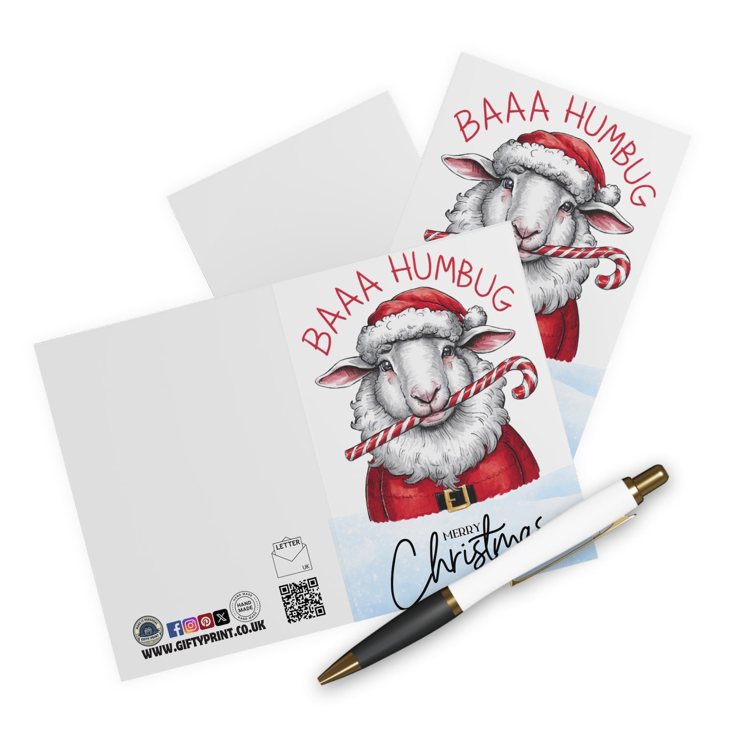 Context Scrooge Sheep Bass Humbug Christmas Card