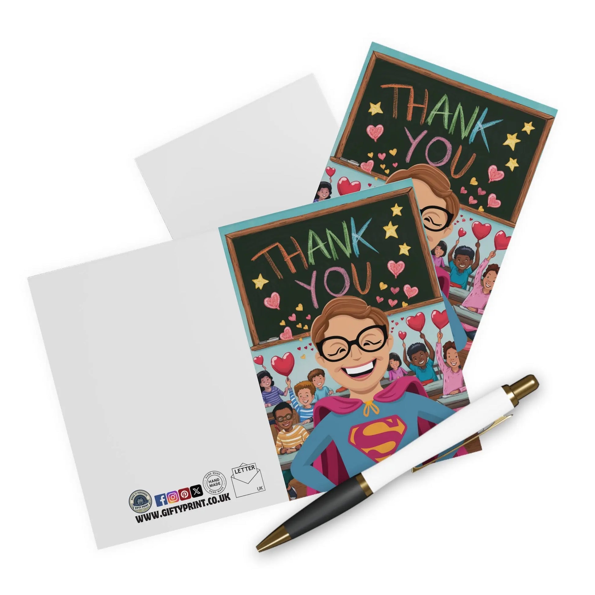 context Super Teacher Super Woman Thank You Card