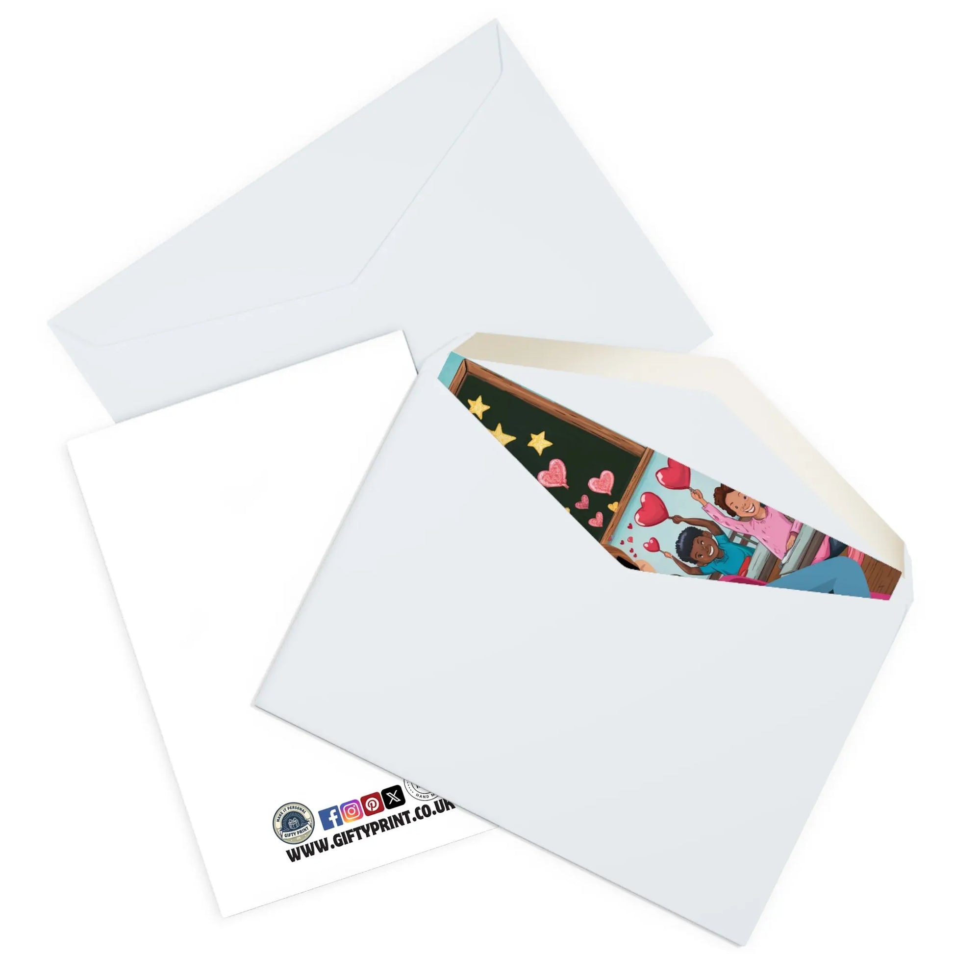 enveloped Super Teacher Super Woman Thank You Card