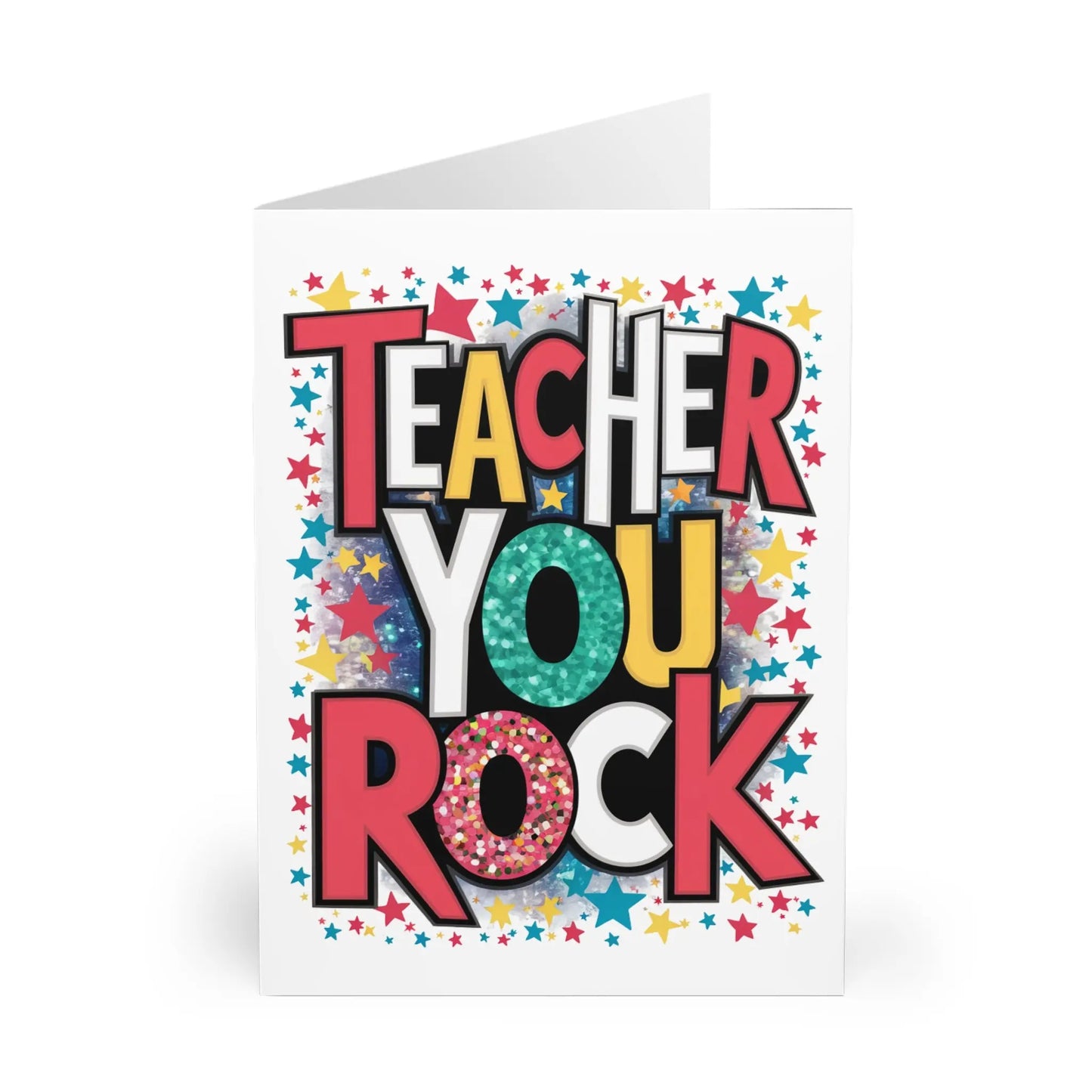 Front Teacher You Rock Teachers Card