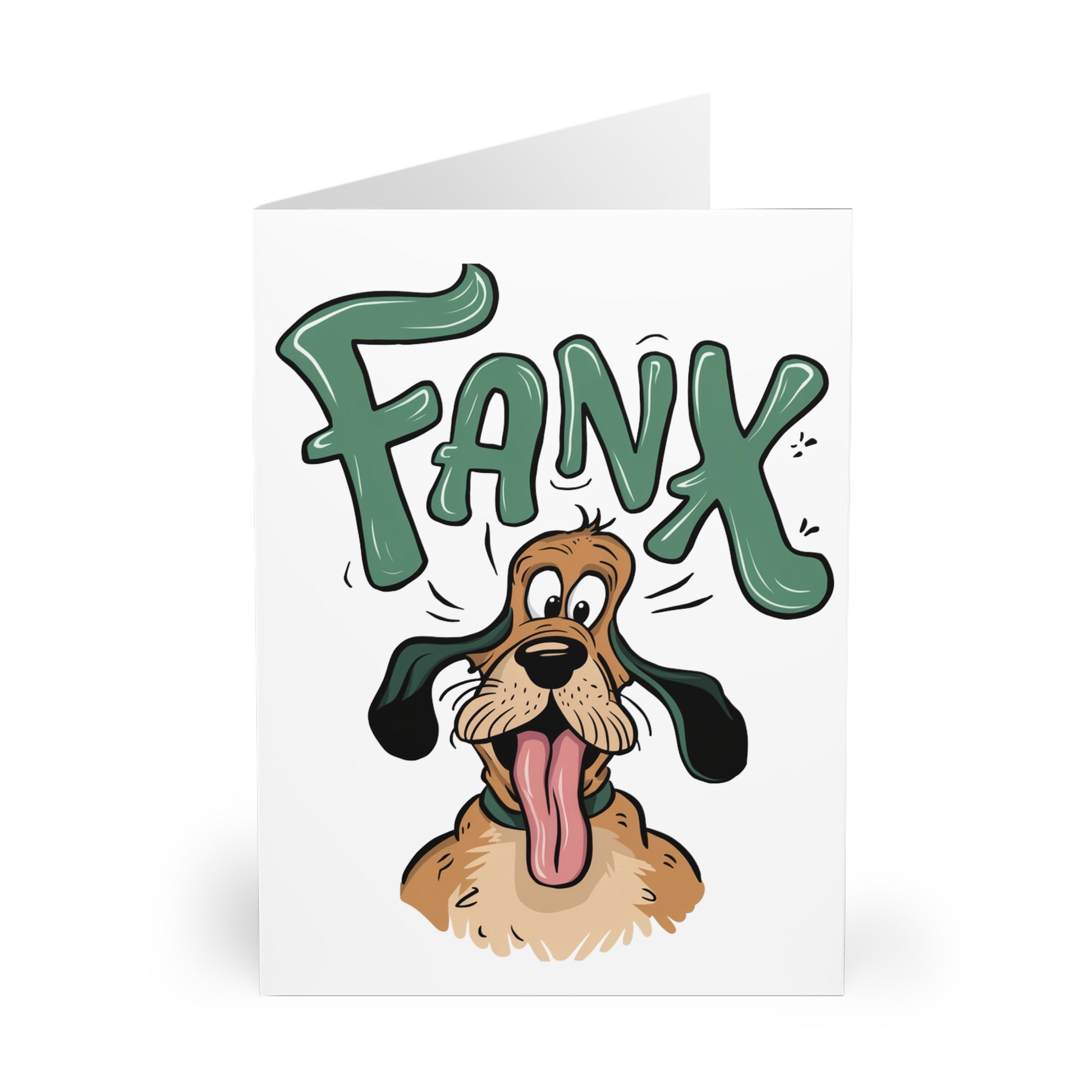 front Thank You Card Cute Cartoon Dog Fanx