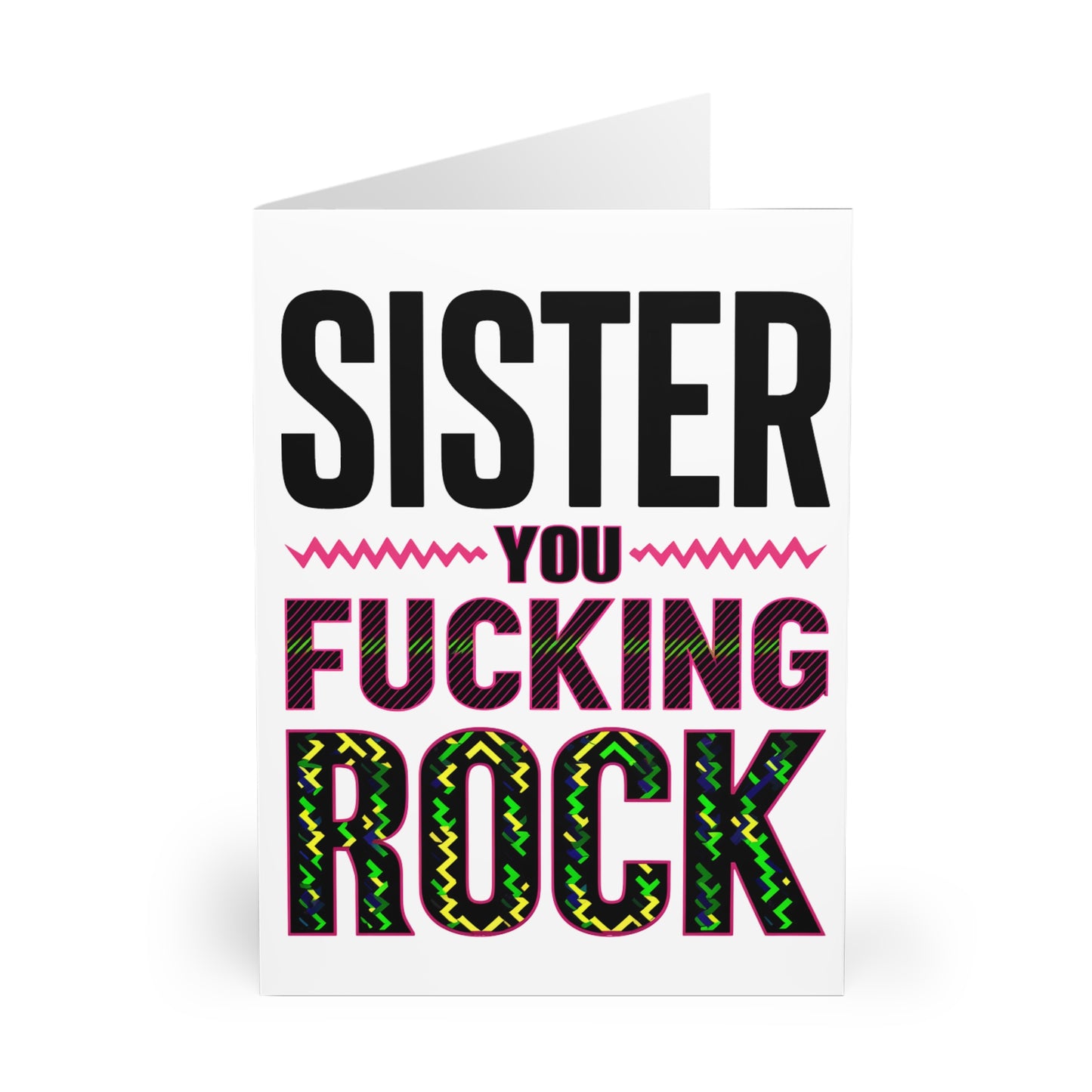 front Thank You Card Sister You Fucking Rock