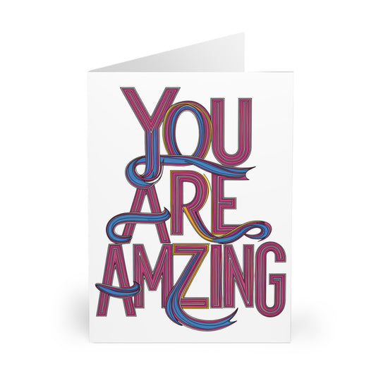 front Thank You Card You Are Amazing Text