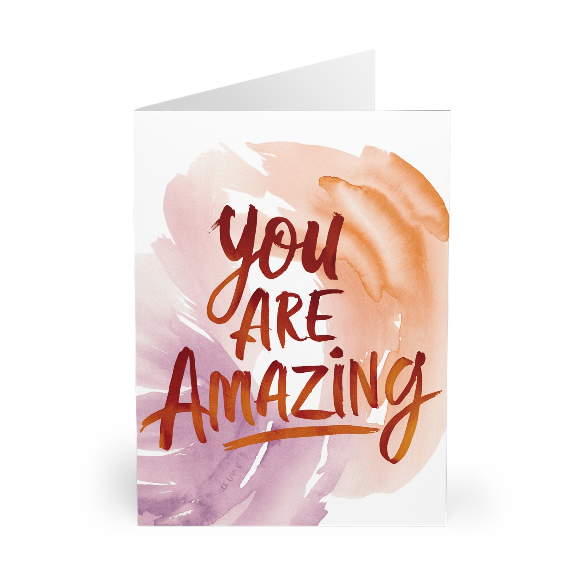 front Thank You Card You Are Amazing Watercolour