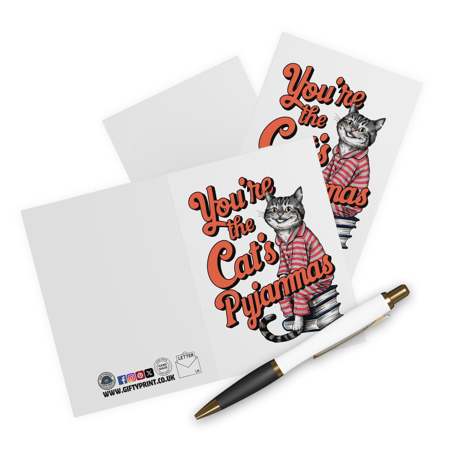 open Thank You Card You're The Cats Pyjamas