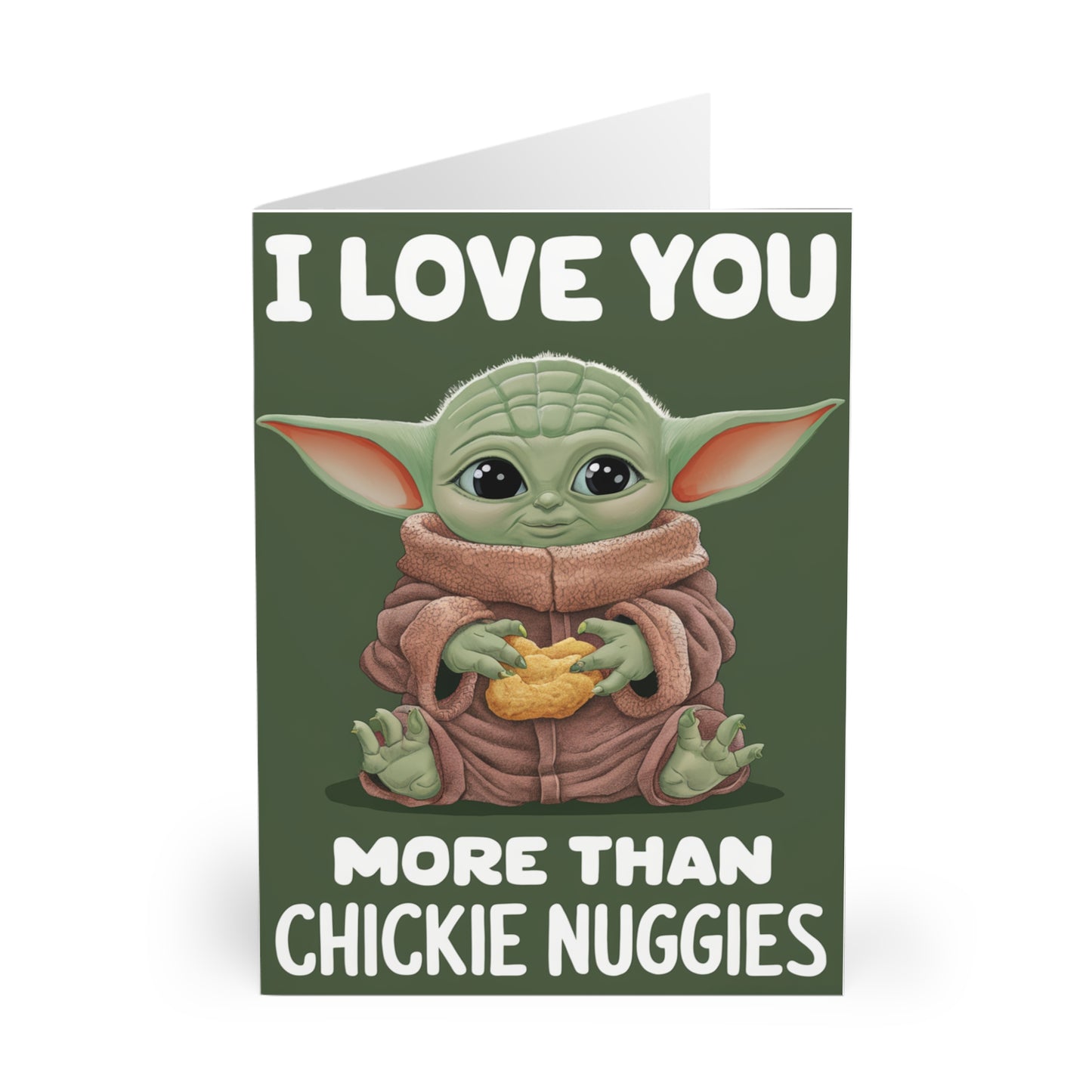 Valentines Day Card Baby Yoda I Love You More Than Chickie Nuggies f