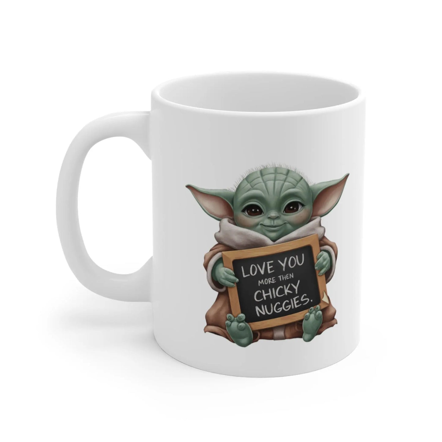 Left Side Valentines Day Mugs Baby Yoda Love You More Than Chicky Nuggies