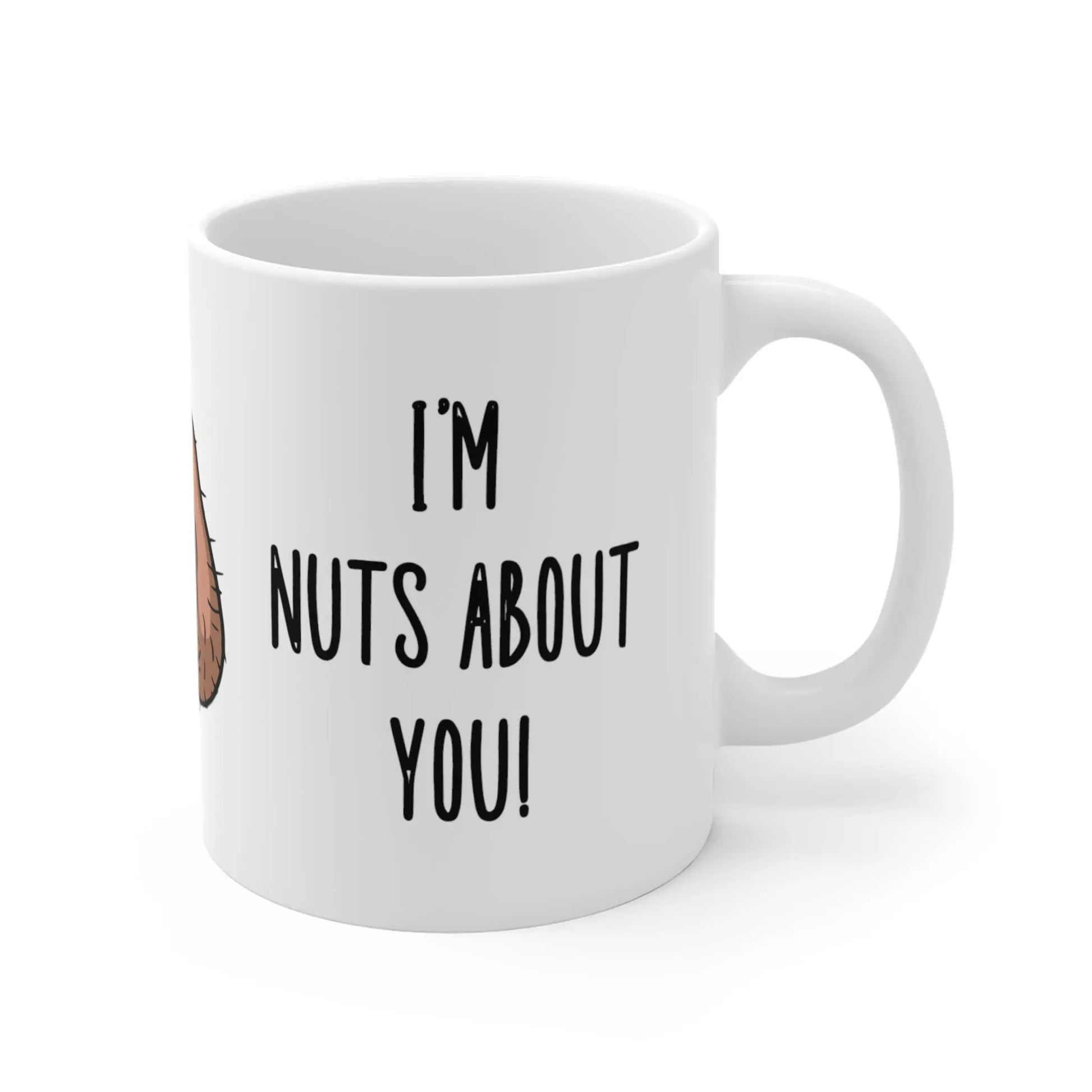 right side Valentines Day Mug I'm Nuts About You