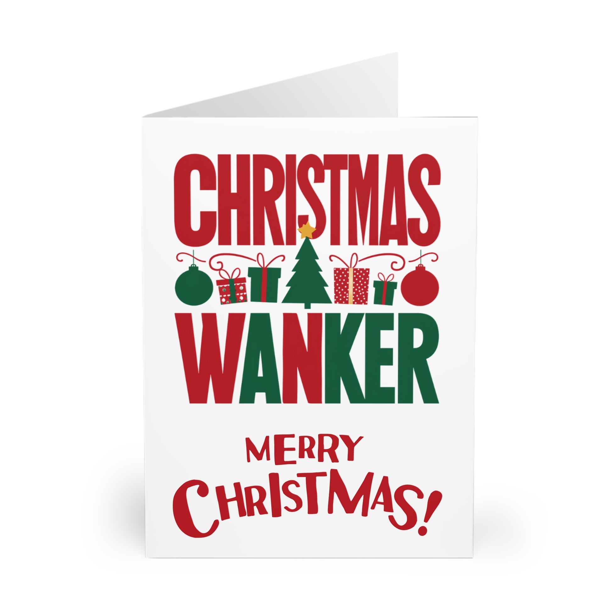 Front Rude Christmas Card Christmas Wanker Christmas Card