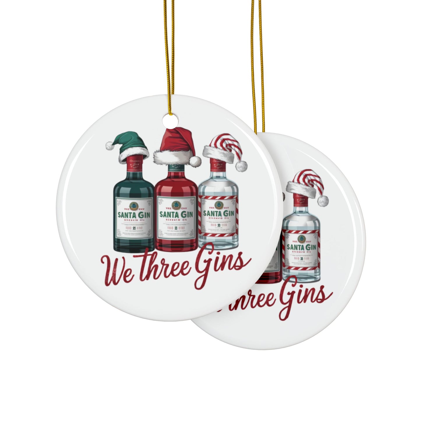 Context We Three Gins Christmas Tree Bauble