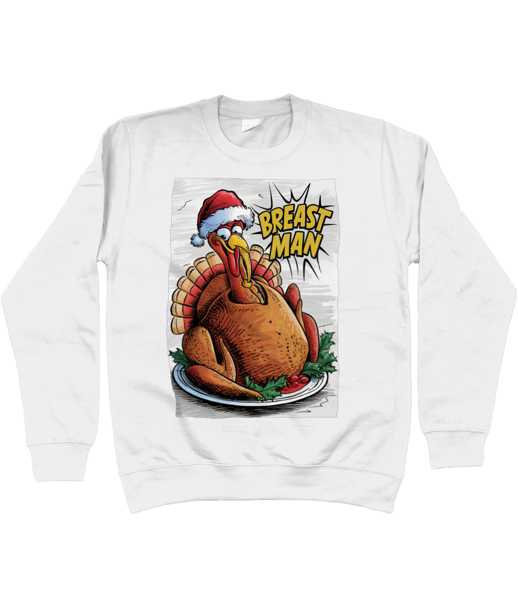 Christmas Jumper Sweatshirt I'm A Breast Man