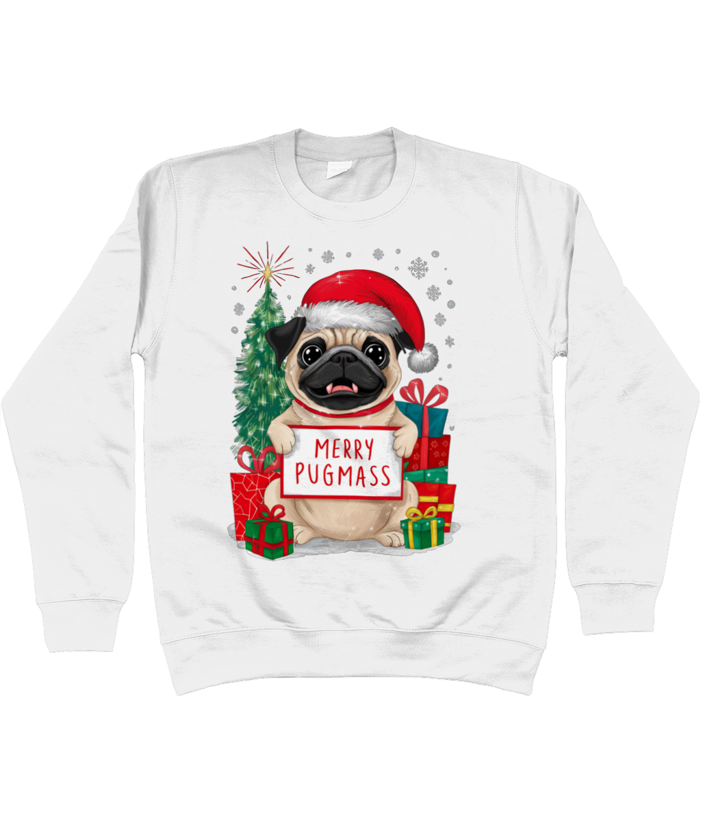 Christmas Jumper Sweatshirt Merry Pugmass Pug Dog