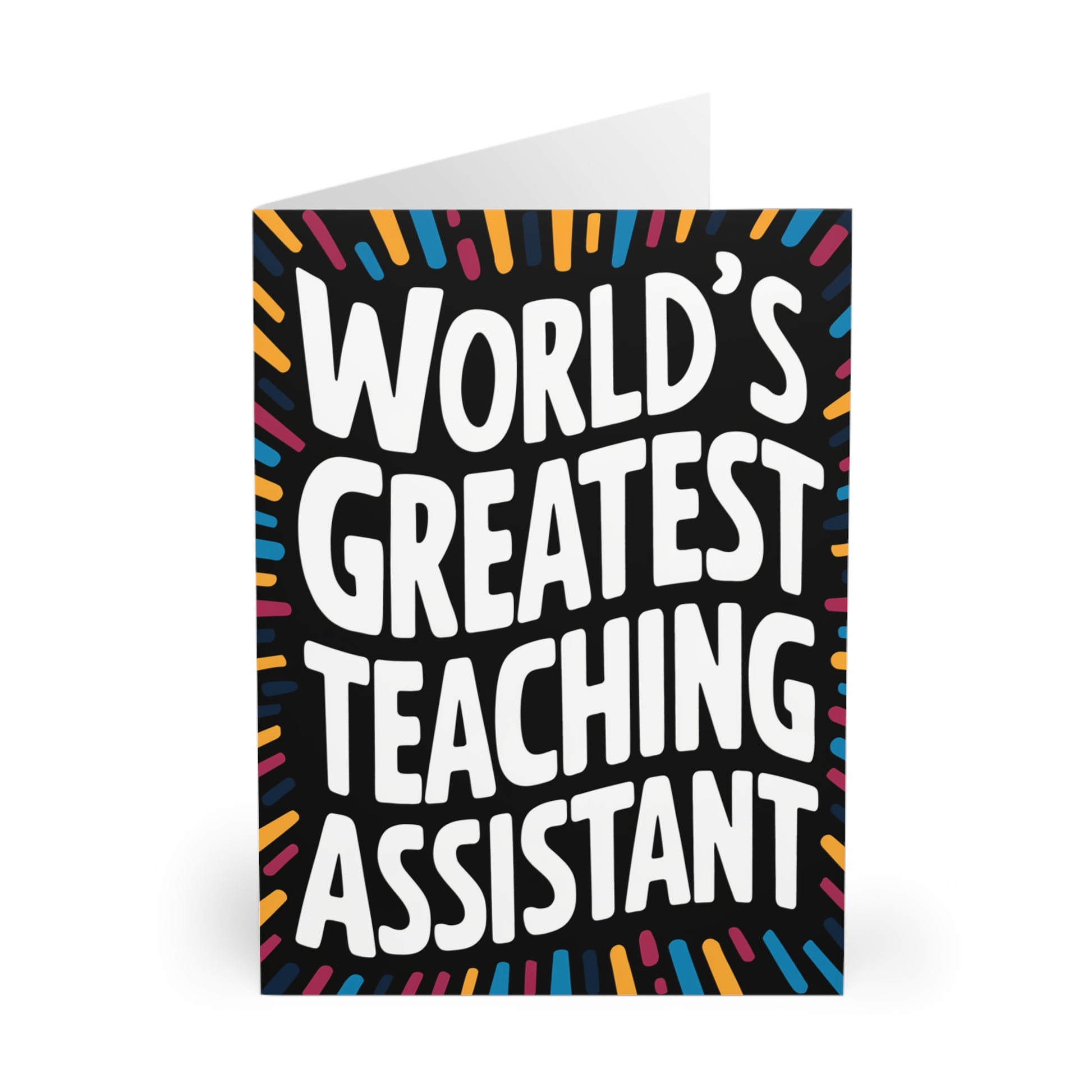 front World's Greatest Teaching Assistant Card Large Text