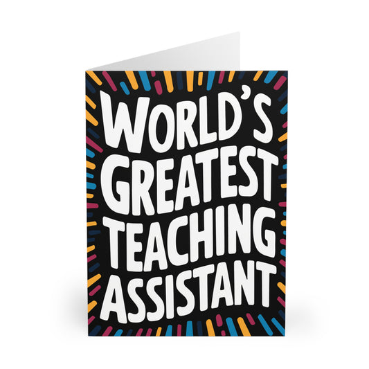 front World's Greatest Teaching Assistant Card Large Text