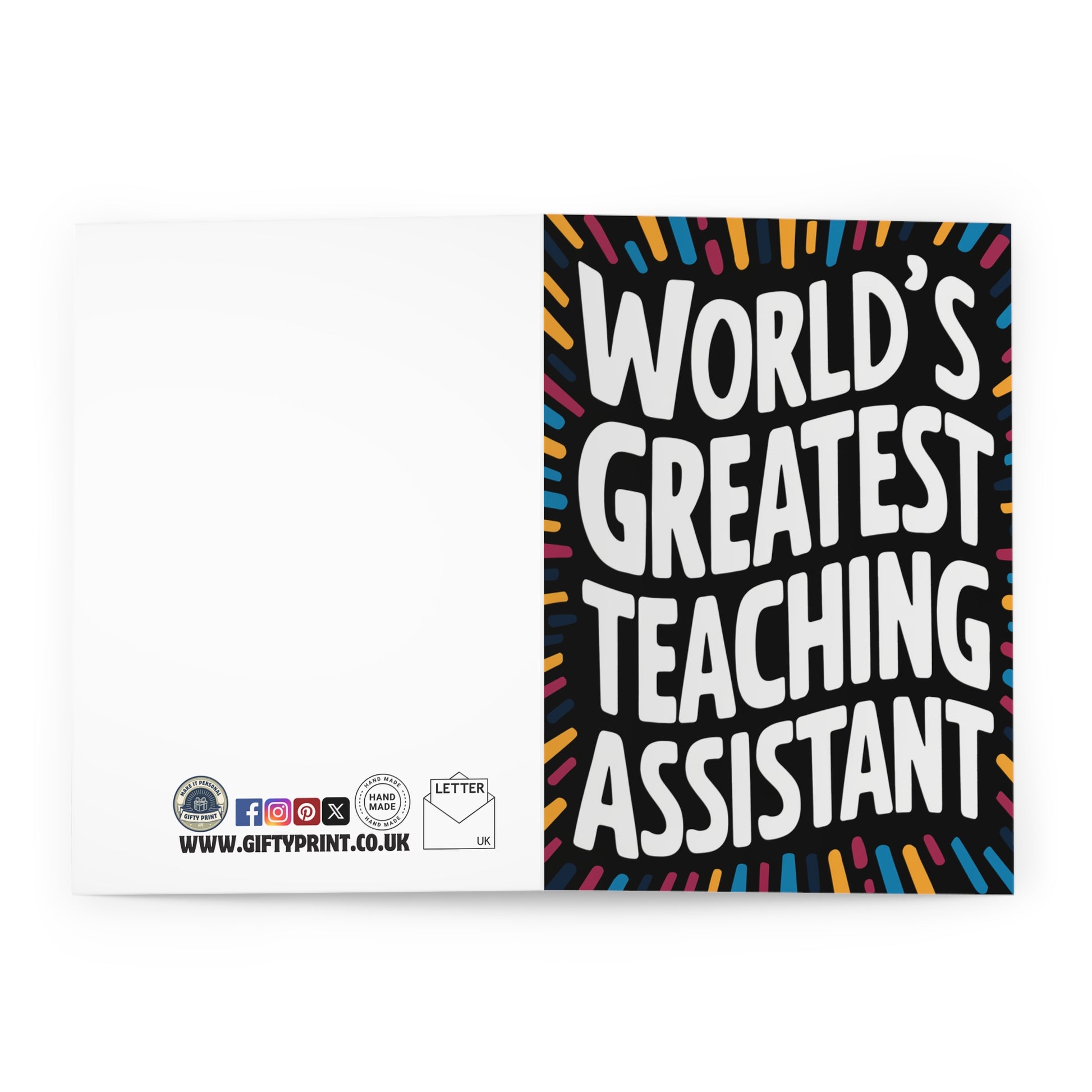 open World's Greatest Teaching Assistant Card Large Text