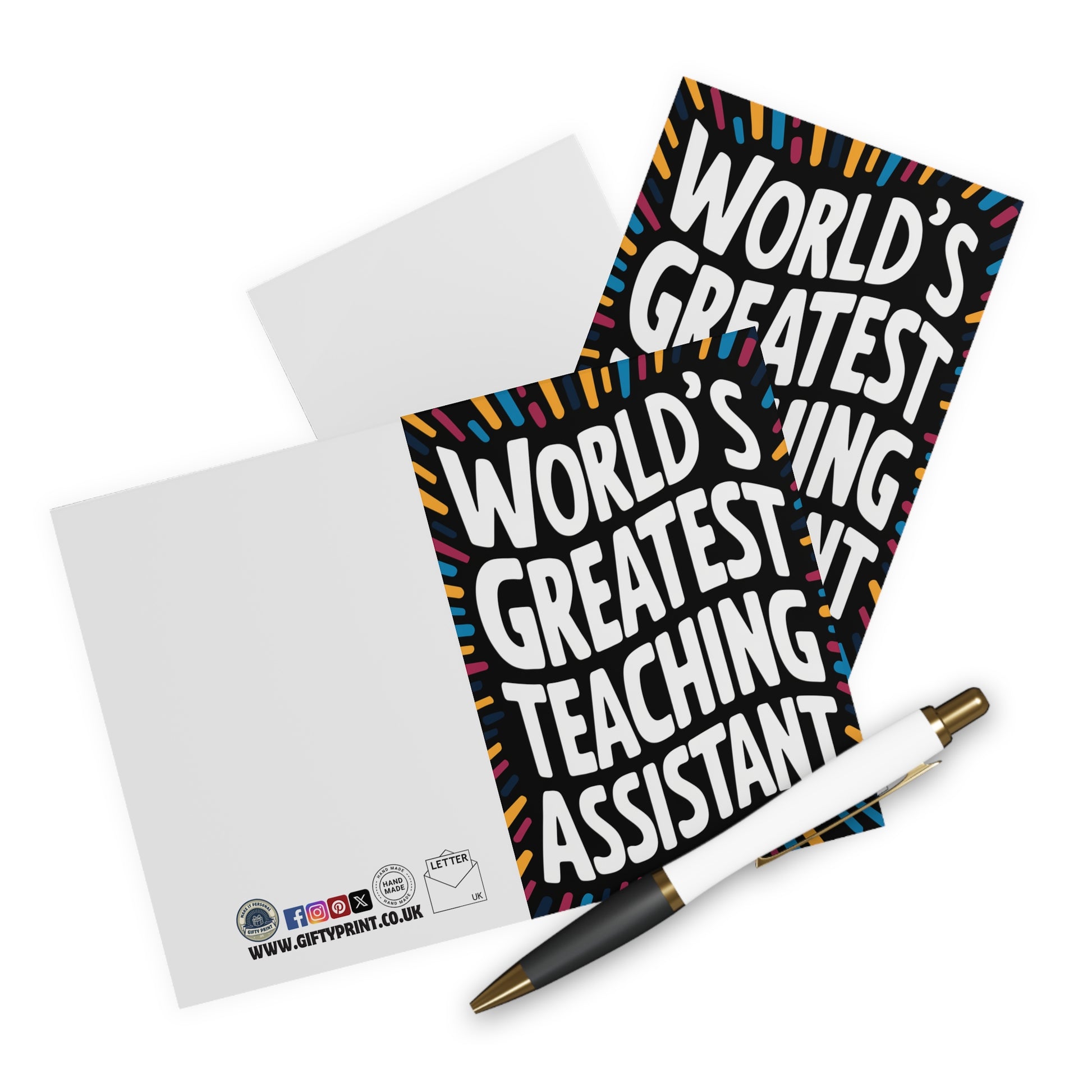 context World's Greatest Teaching Assistant Card Large Text