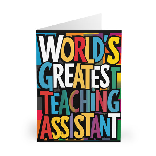 front World's Greatest Teaching Assistant Card Multi Colour