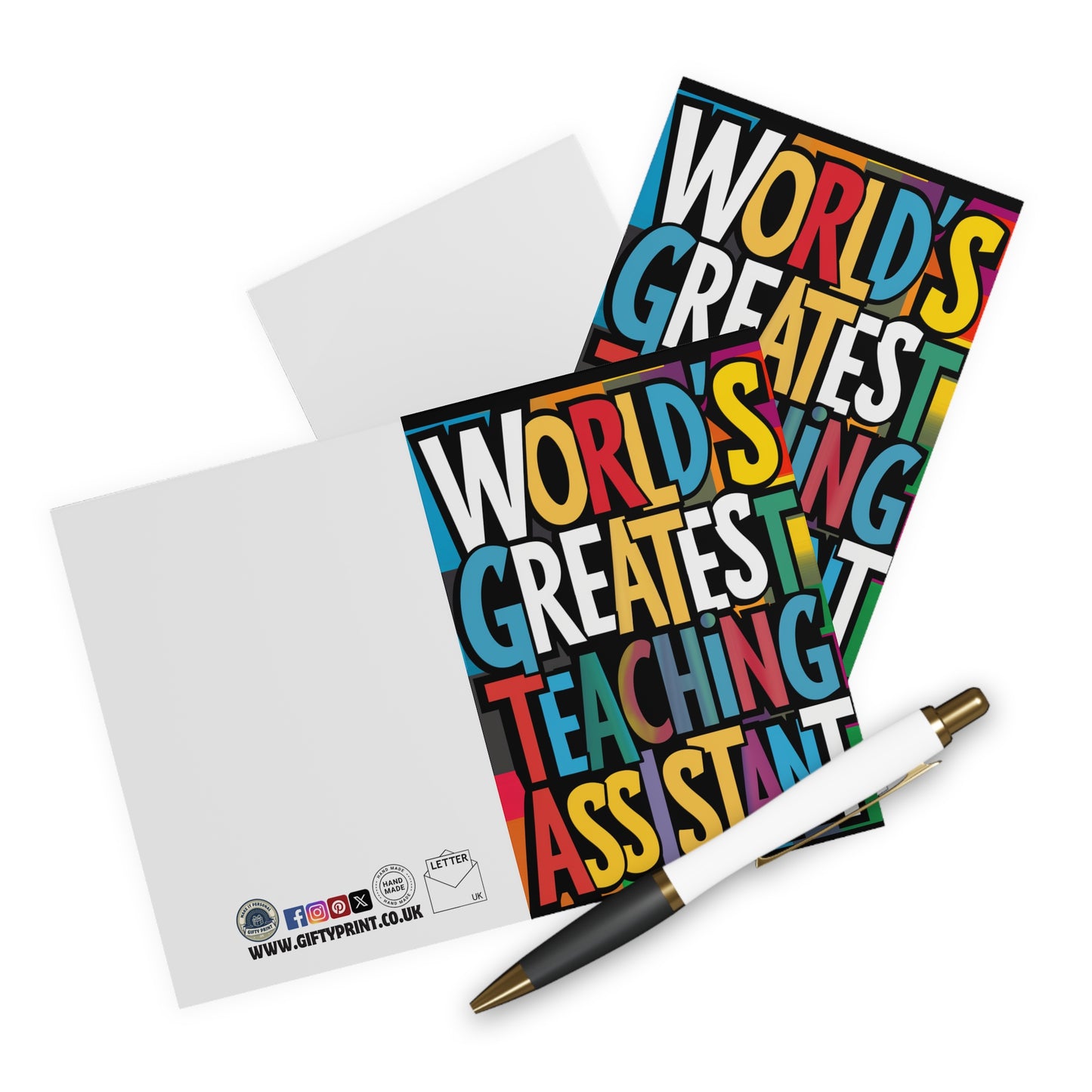 context World's Greatest Teaching Assistant Card Multi Colour