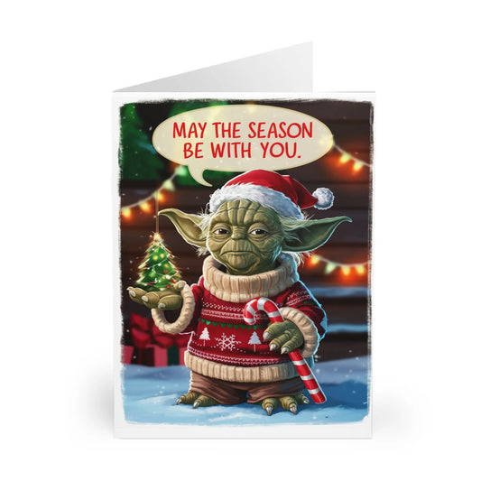 Front Yoda Christmas Card May The Season Be With You