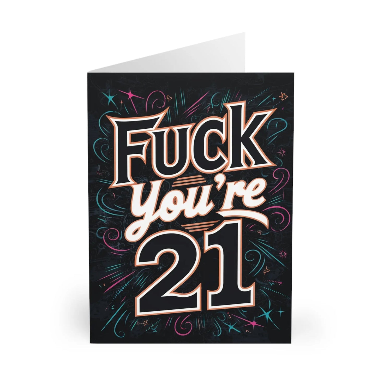 close up of Birthday Card Fuck You're 21