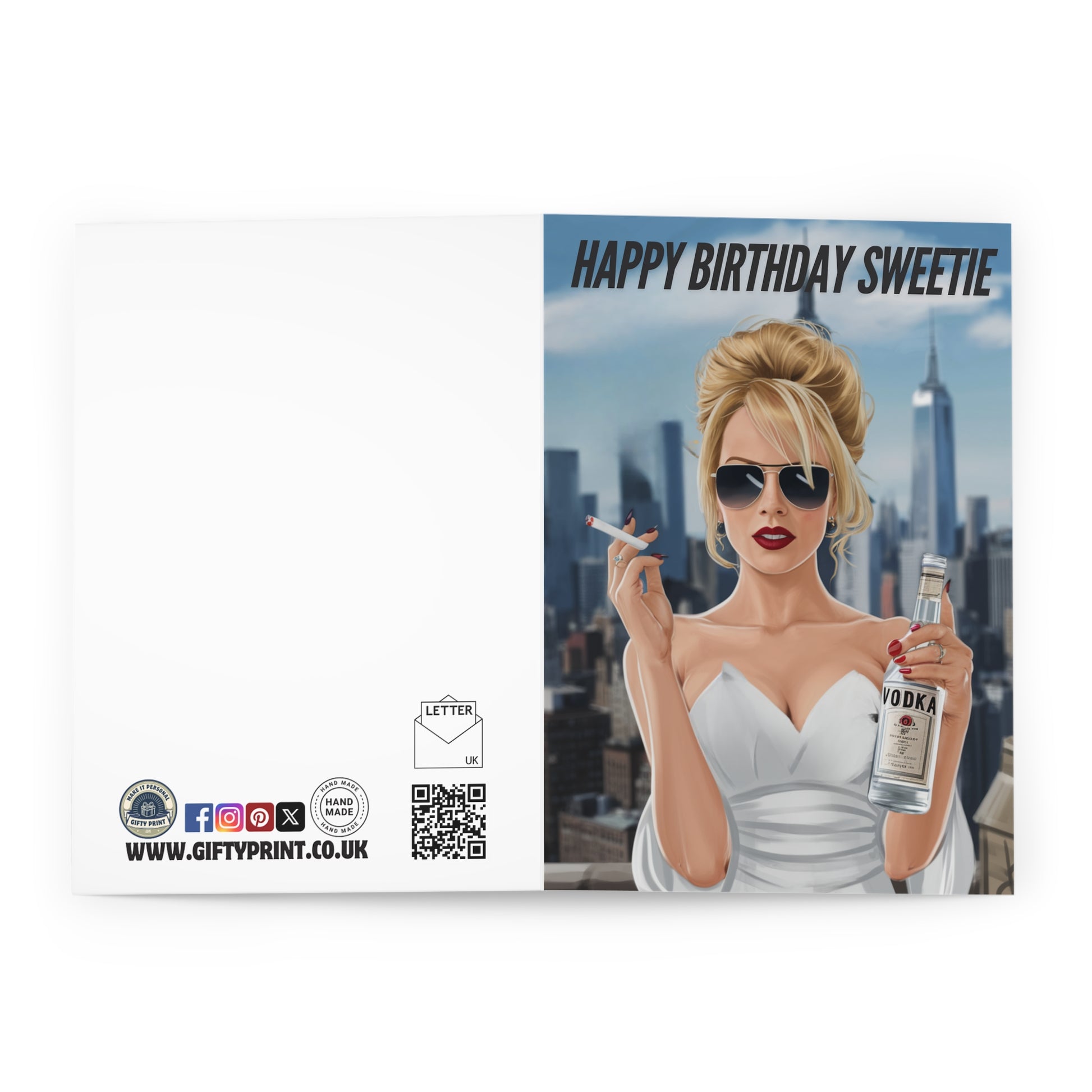 Open Birthday Card Ab Fab Patsy Happy Birthday Sweetie